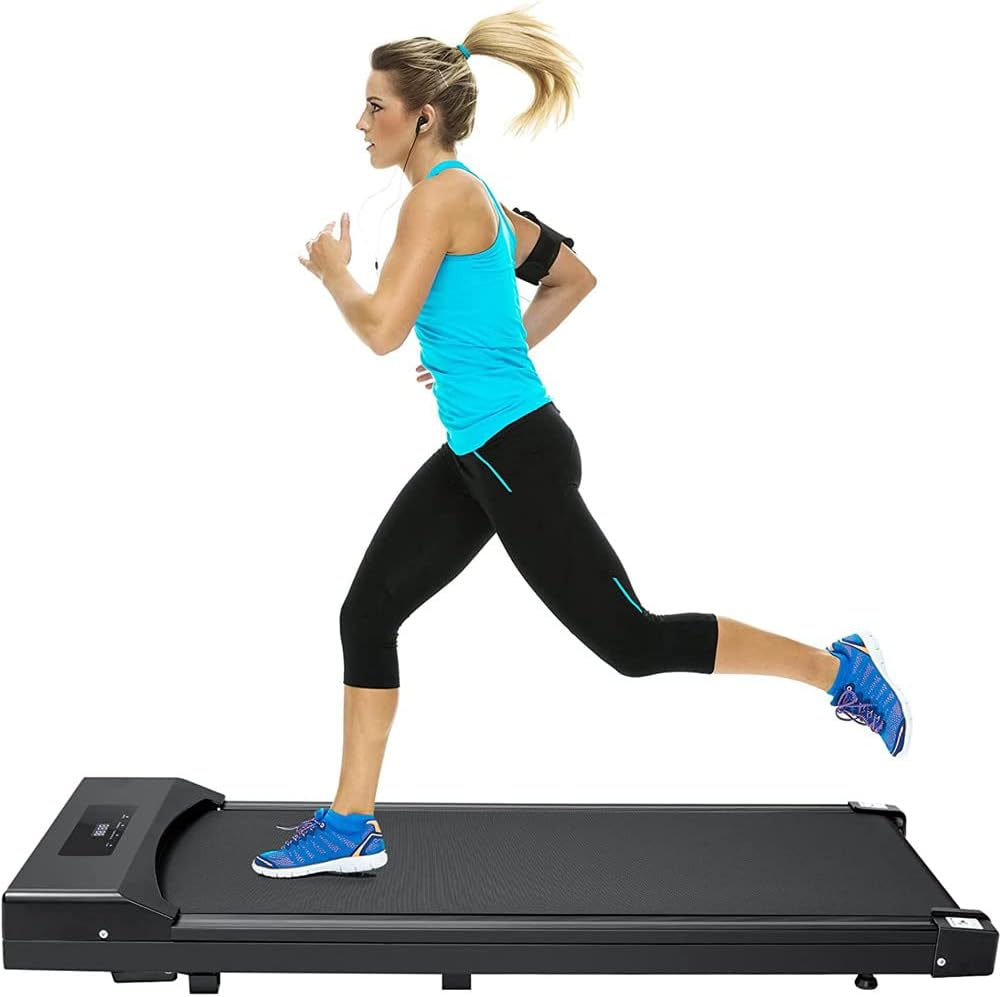 TDOO Treadmills for Home with 220 lbs Running Exercise Machine with LED Display Time, Speed, Distance, Calories for Home Fitness Jogging Walking (Without assembly)