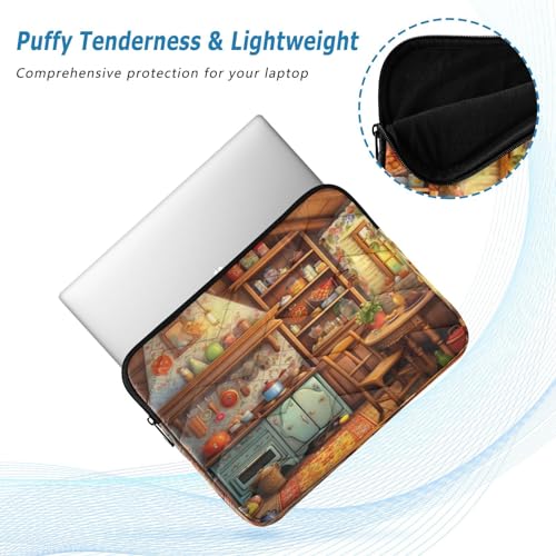 Funda para portátil 13-14 pulg. con diseño Cartoon House miniatura 5