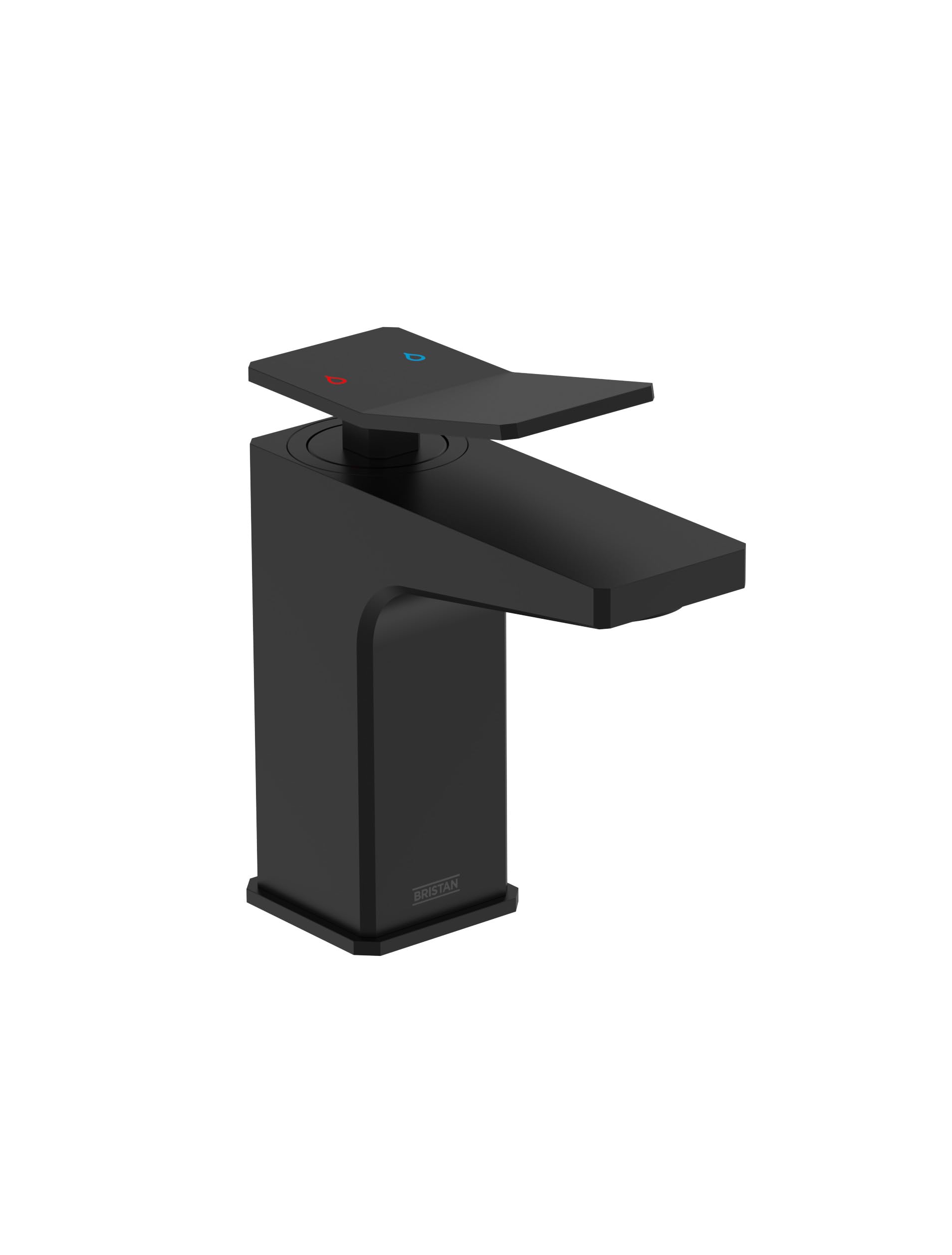 Robinet de baignoire monotrou noir Bristan Tangram avec cartouche céramique durable