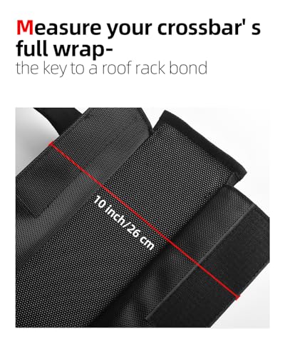 Image of Abahub Soft Roof Rack Pads System for Surfboard, Kayak, Canoe 44 Inch | Car Roof Rack Pads Use with Cross Bar, with 2 Tie Down Straps, 2 Tie Down Ropes, 2 Hood Loops and Storage Bag