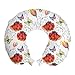 ABAKUHAUS Acquerello Cuscino da Viaggio, Scenario naturale Farfalla, Accessorio in Schiuma di Memoria per Viaggio, 30 cm x 30 cm, Multicolore