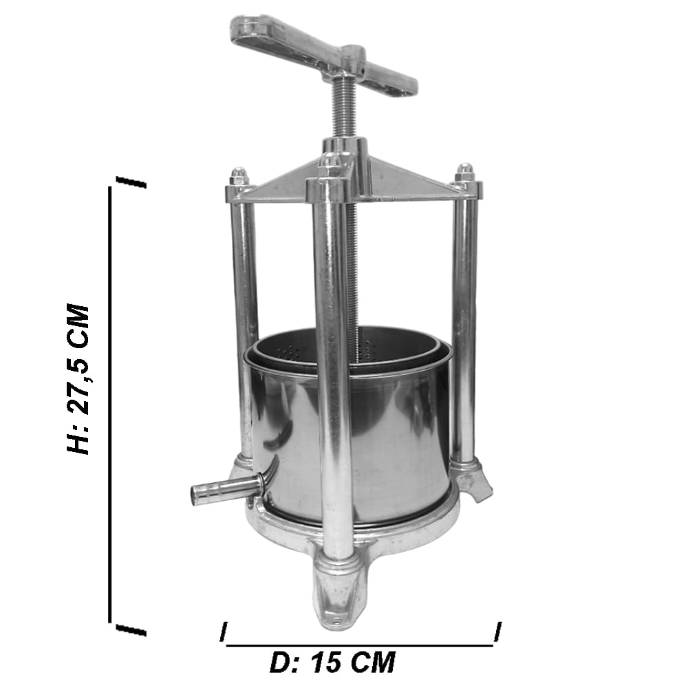 Torchietto Premitutto In Acciaio Inox 430 - Capacità 3kg, Made In Italy, Per Pomodori, Melagnane, Succhi Di Frutta E Olio - Foto 6