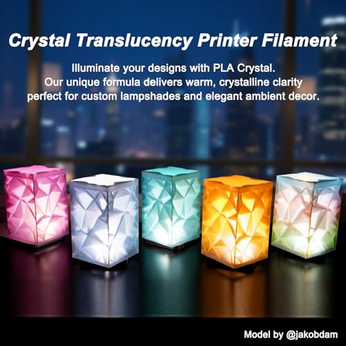 Image of Translucent PLA Filament, Crystal Gradient Filament 1.75mm, 1KG | Translucent Ice Green /Pink /Blue 3d Printer Filament Delivers A Crystal Look And Smooth Color Shifts For Vibrant Prints
