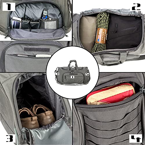 WolfWarriorX Gym Bag for Men Tactical Duffle Bag Military Travel Work Out Bags