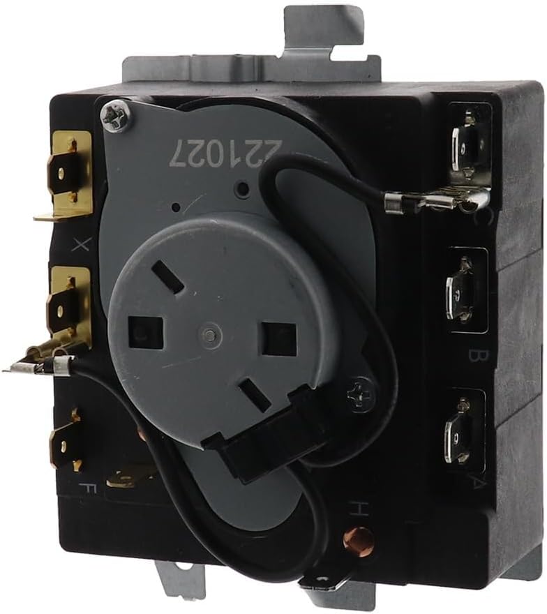 Universal Dryer Timer - Replacement Part #WE04X24550, 115VAC/60Hz, 9 Male Terminals, DIY Installation, Compatible with AP6031056 Model