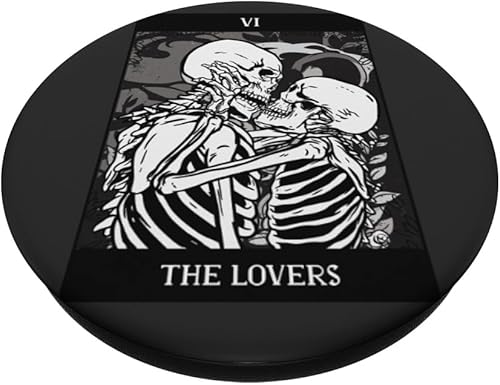 Miniatura 2 de The Lovers - Tarjeta de Tarot con diseño de esqueleto para Halloween, gótico, diseño de PopSockets intercambiables