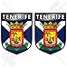 TENERIFFA INSEL Schild KANARISCHE INSELN Spanien, Islas Canarias Spanisch 75mm Auto & Motorrad Aufkleber, x2 Vinyl Stickers