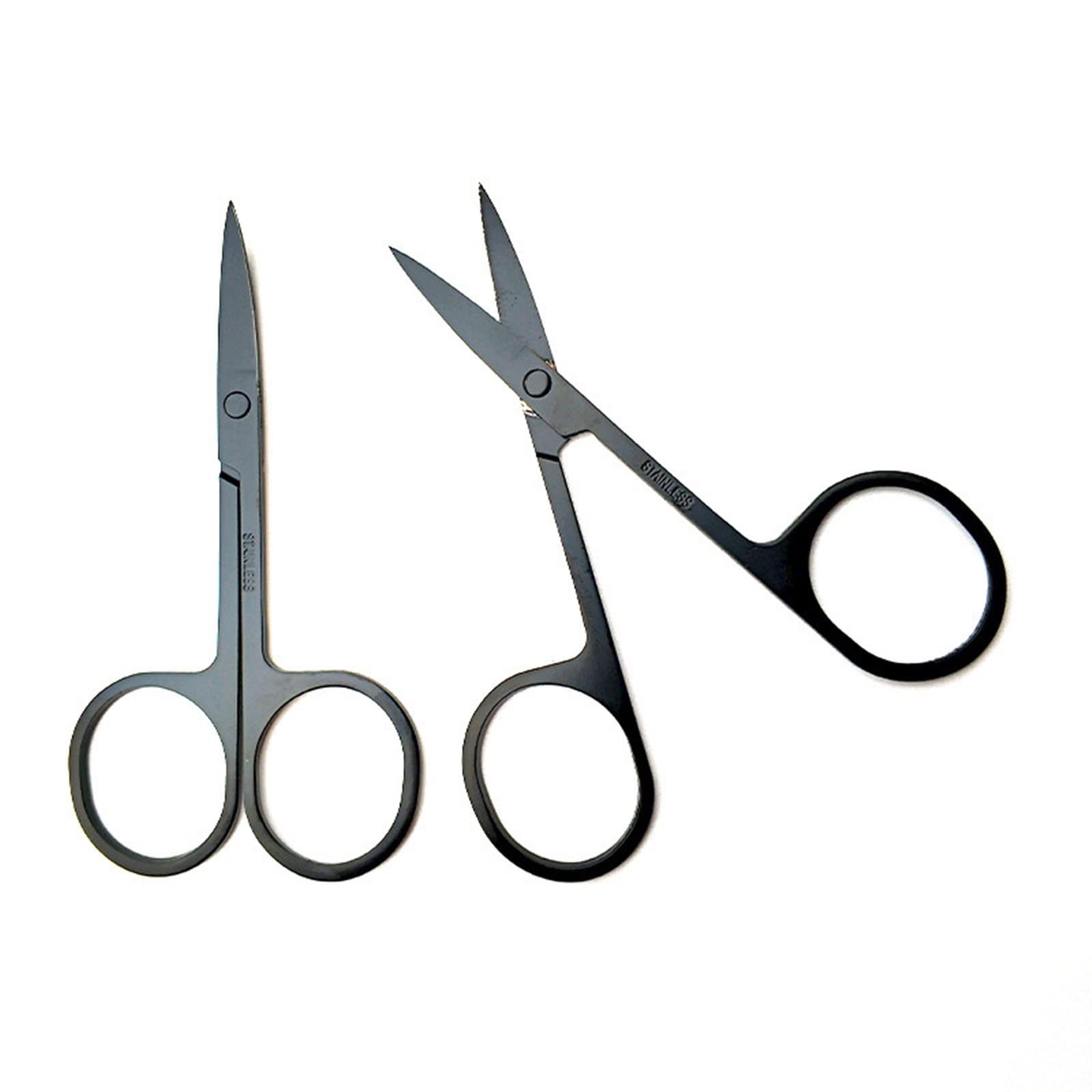 Bastelschere aus Edelstahl, professionelle Nagelschere, Maniküre for Nägel, Augenbrauen, Nase, Wimpern, Nagelhautschere, gebogene Pediküre, Make-up-Werkzeuge, Schere