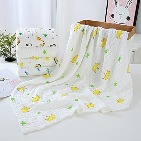 Cotton yarn air conditioning blanket Towel Cover Blanket Pure Cotton Six Layers Of Gauze Plus Thick Bath Towe crown 105X105CM Cover