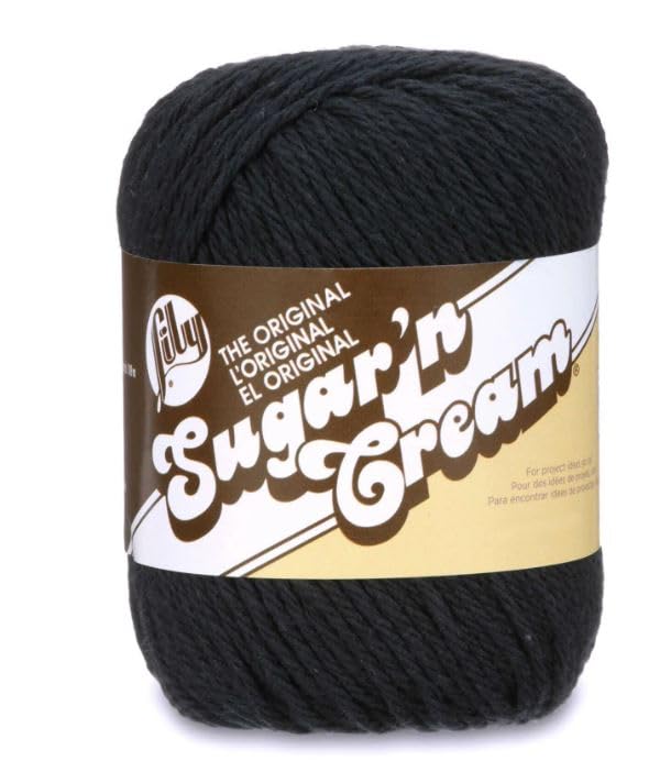 Image of Lily Sugar 'n Cream Cotton Yarn Bundle with Stitch Markers (2, Black)