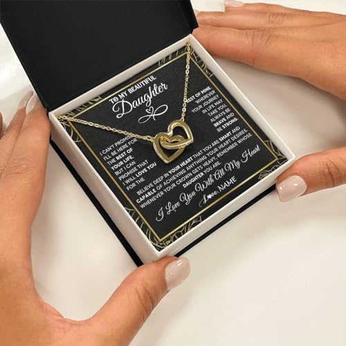 Yametee Personalized To My Daughter Necklace From Mom Mother Colorful Tree Never Forget I Love You Daughter Birthday Christmas Customized Gift Box Message Card2