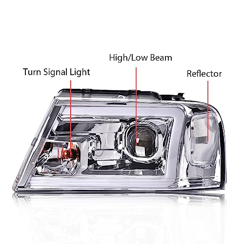 Image of G-PLUS LED DRL Headlights Fit 2004-2008 Ford F150 /2006-2008 Lincoln Mark Lt