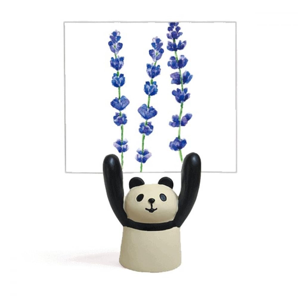 Support décoration panda fleur bleue petit cadeau original - 4