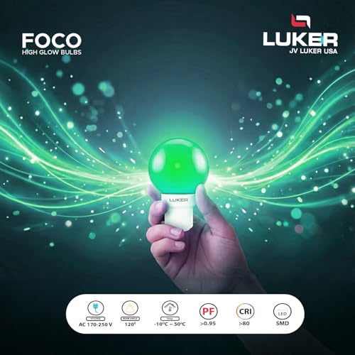 Image of LUKER JVLuker 0.5W LED Bulb B22 Base Energy Efficient Light 120 Degree Wide Beam Coverage High CRI Lights for Home and Office Indoor & Outdoor, 1 Year Warranty (Pack of 1, GREEN)