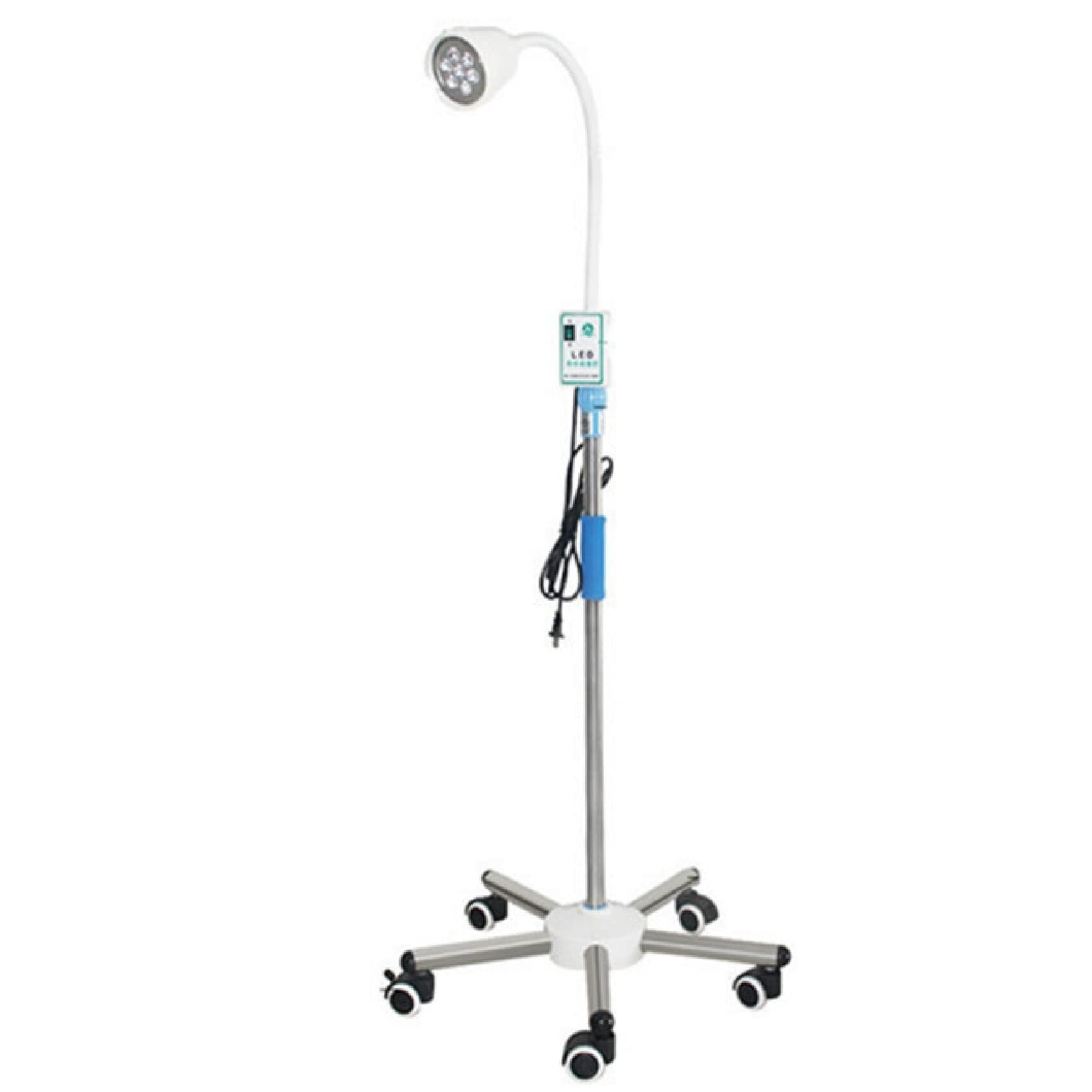 Lampada mobile senza ombre for uso medico dentale da pavimento, lampada for visita chirurgica a LED 7 * 3W, adatta for ginecologia, ambulatorio, animali domestici, odontoiatria, otorinolaringoiatria