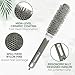Beauty Carves Round 25(mm) Barrel with 2 Clips – Round Hair Brush with Flexible Nylon 66 Bristles Nano Ionic Heat Resistant Tech for Professional Curling, Styling & Shining Texture