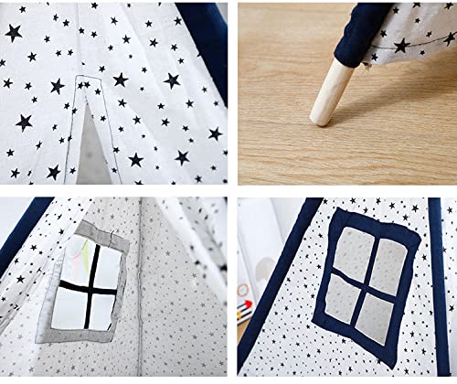 Tipi-speeltent voor kinderen met vloermat,tipi tent kinderen groot,Binnentent voor kinderen, indianentent-C_1.6M - Afbeelding 5