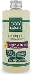 Shampoo Vegano e Natural de Argan e Linhaça, Para todos os tipos de cabelo, Boni Natural, Transparente
