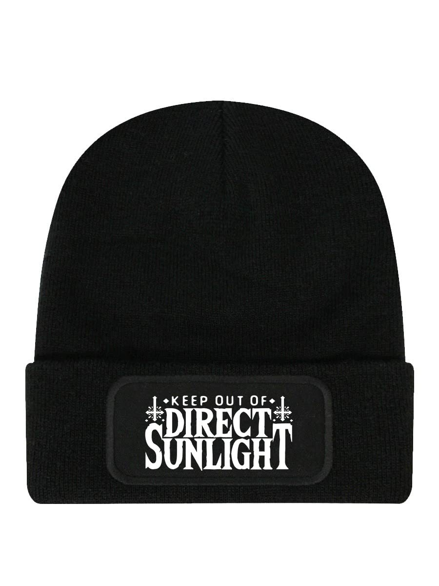 Grindstore Unisex Black Keep Out Of Direct Sunlight Beanie Hat