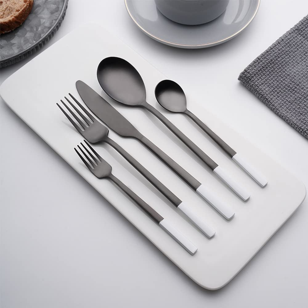 20-teiliges Blau Besteck-Set, Besteck Blau-Set Lebensmittelechtes Edelstahl Besteck-Set für 4 Personen Geschirr Essgeschirr, Hochglanzpoliert für Home/Wichtige Abendessen