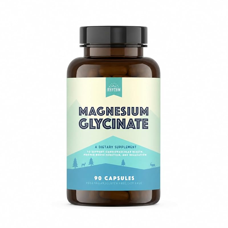 Natural Rhythm Magnésio Glicinato 120 mg de Magnésio Elementar, 90 cápsulas
