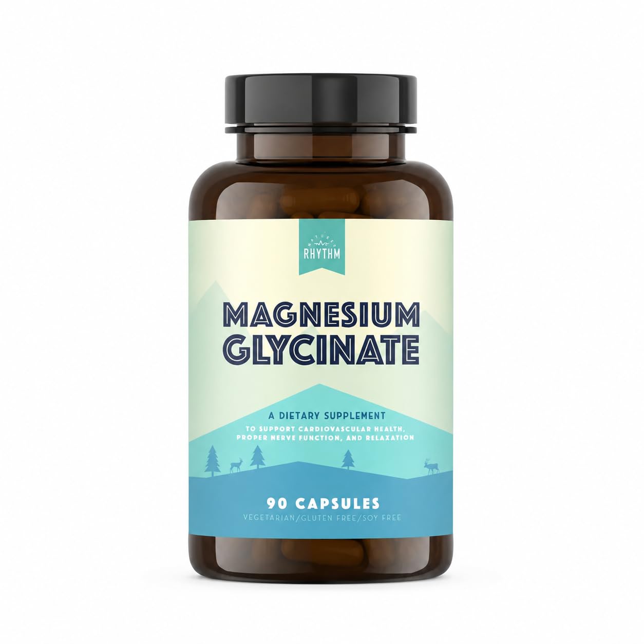 Natural Rhythm Magnesium Glycinate 120mg Elemental Magnesium, 90 Capsules