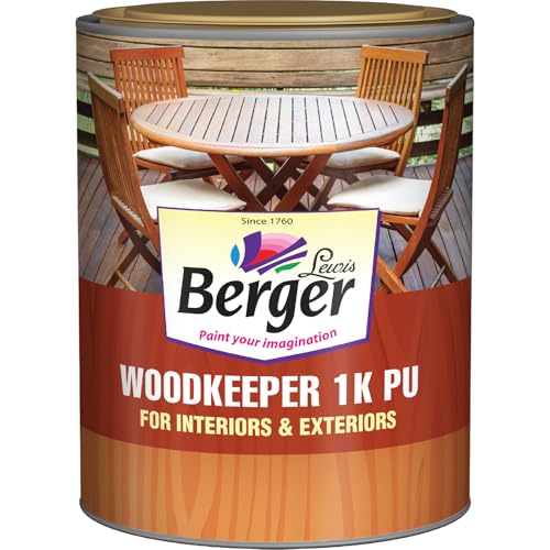 Image of Berger Wood Keeper 1K Polyurethane | For Interiors and Exteriors | Matt and Gloss Finish| 500 ML