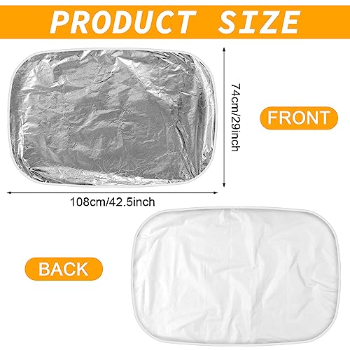 Image of BBTO 2 Pcs Car Seat Sun Shade Covers Baby Car Seat Coolers Protector Reflective Carseat Sunshade Infant Shield Heat UV Sunlight Keep Baby Toddler Child Cool Travel Safety(Classic,Silver)