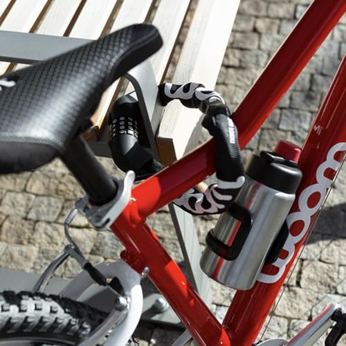 woom LOKKI Fahrradschloss für Kinder, Zahlenschloss, Hohe Sicherheit, 61 cm Kettenlänge, 6 mm Kettenstärke, Ummantelung, Rot (woom red) – Bild 6