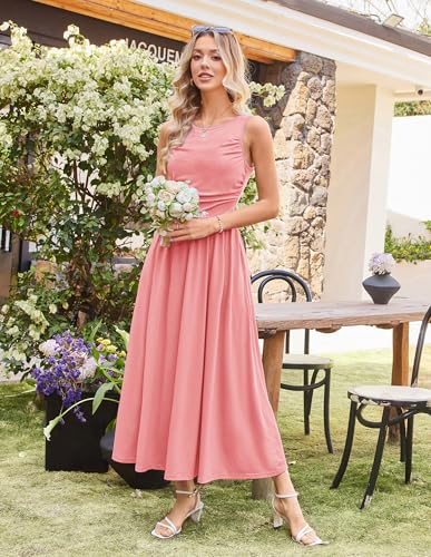 Image of GRACE KARIN Women's Summer Maxi Dresses 2025 Soft Formal Wedding Guest Dress with Pocket