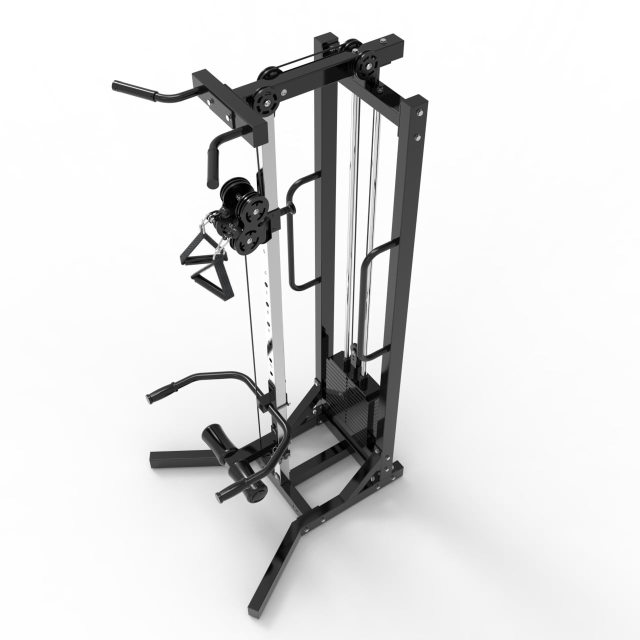 ZORROSPORT Poliercolina Autoportante Semi Pro con Pacco Pesi in Ghisa, 70kg Pesi, 150kg Peso Struttura, 11 Livelli di Regolazione, Doppia Carrucola Indipendente