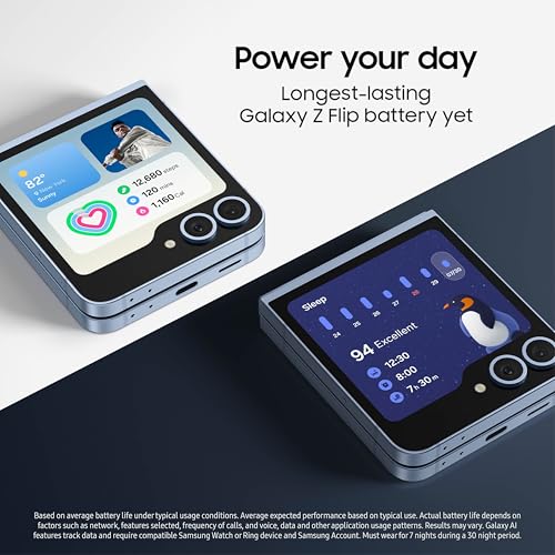 Image of Samsung Galaxy Z Flip 6 5G, US Version, 512GB, Blue - Unlocked (Renewed)