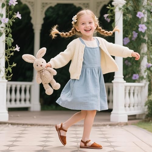 Flaryzone Girls Sandals Closed Toe Summer Flats Dress Sandals Shoes Toddler/Little Kid2