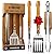 BBQ-Aid 3 Piece Grill Set BBQ Accessories - Tongs, Spatula & Fork Utensils - Heavy Duty Stainless Steel Barbecue Grilling Accessories & Tools with Solid Wood Handles