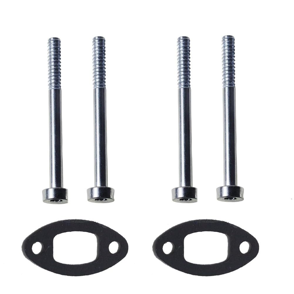 Homeponnew Exhaust Gasket and Screws Kit for Stihl FS38 FS55 FS70 BG45 BG55 BG65 SH55 HS45, Replacement for 4140-149-0602 & 9075-478-4268, Robust Sealing Screws M5 x 60 mm for Trimmer Blower