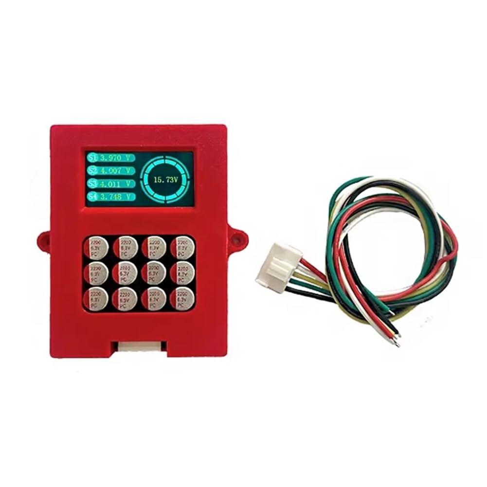 Bloepum 3-4S 5A Balancer with Voltage Display TFT Lipo/Lifepo4 Battery Voltage Tester Energy Transfer Equalizer