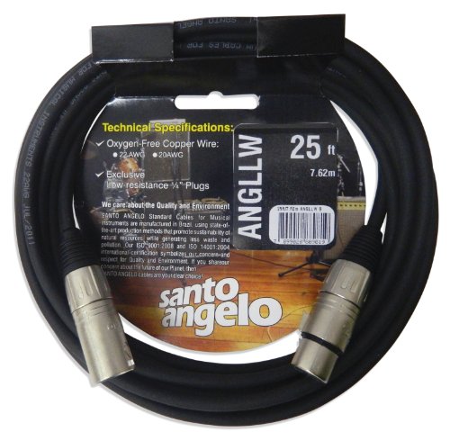 Santo Angelo Cabo de microfone ANGL LW 0,79 polegadas XLR para XLR - 25 pés
