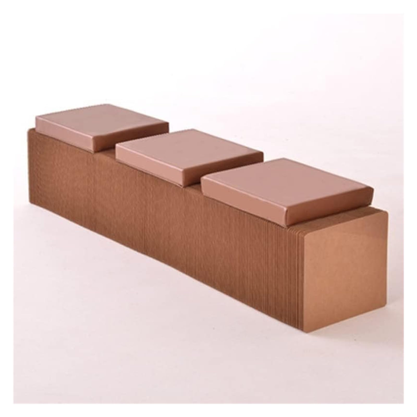 PHLEPS Retractable Kraft Paper Bench, Organ Folding Stool Super Space Saving with Comfortable Seat Cushion Extra Seat Single Seat Can Carry Up to 500kg for Living Room, Bedroom, Dressing Room (Color