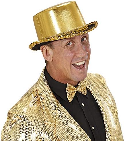 W WIDMANN MILANO Sombrero De Seta Para Adultos - Gorro Divertido De Carnaval Con Lunares Blancos, Tocado Original Para Fiestas