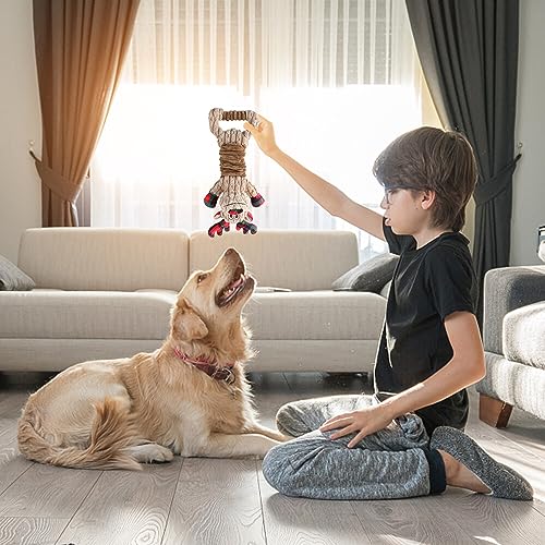 Gobesty Hundespielzeug Unzerstörbar, Große Hund Weihnachten Plüsch Hundespielzeug Welpen, Kauspielzeug Hund, Interaktives Hundespielzeug Quietschend, Kuscheltier Für Hunde Für Lindert Langeweile