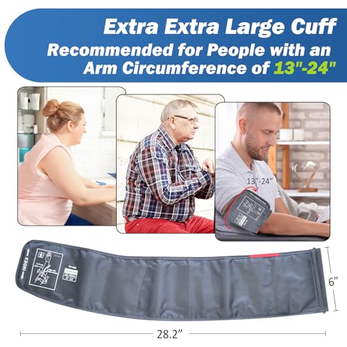 Image of ELERA Extra Large Blood Pressure Cuff (9 inch-24 inch | 22-60cm) - XL Replacement BP Cuff for Big Arms, Compatible with Omron BP Monitors, Adult Cuff Only - 6 Connectors