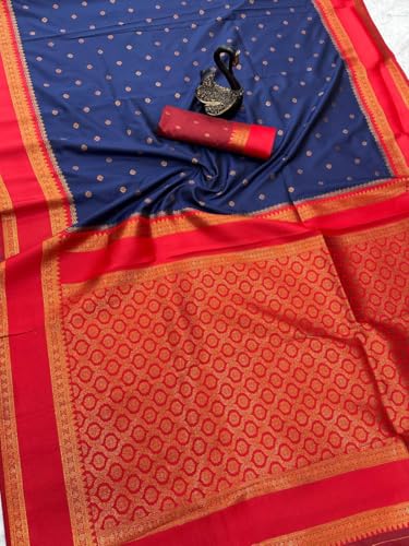 Image of Dharmavaram Pattu Paithani Saree Pure Silk Zari Weaving Floral Border Rich Pallu With Blouse Piece