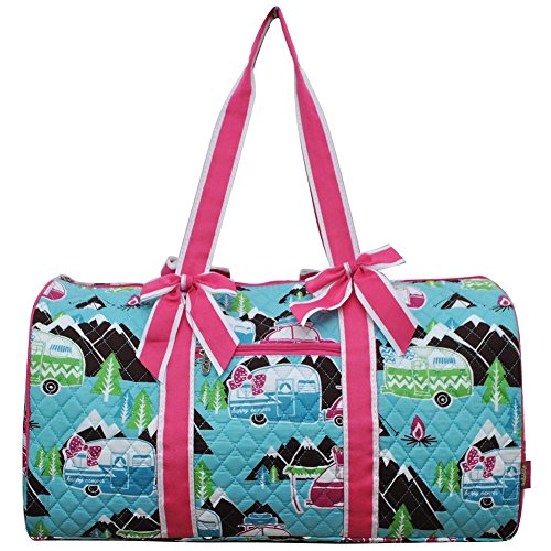 NGIL Happy Camper Print Large Quilted Duffle Bag2