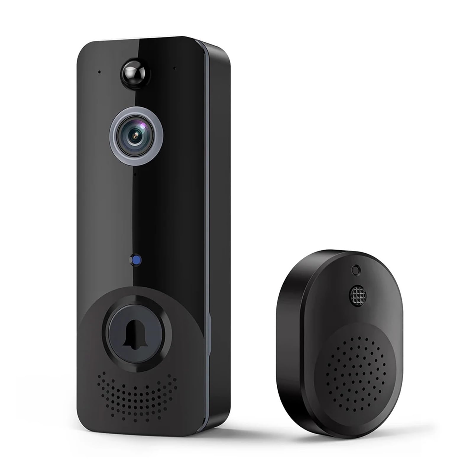 ThikK Videocitofono WiFi Campanello for videocamera CMOS wireless Supporto for campanello Audio a 2 vie Rilevamento del movimento Visione notturna a infrarossi in tempo reale