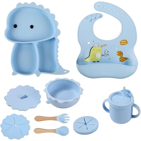 Dinosaur Baby Weaning Set for Easy Feeding Cover