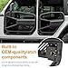 Tube Doors with Side View Mirror for 2018-2025 Jeep Wrangler JL JLU & Gladiator JT 4 Doors Tubular Half Doors Off Road Summer Trail Adventure