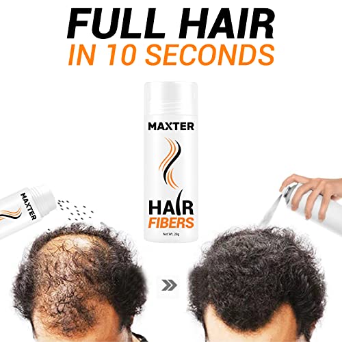 Maxter HAIR FIBRES White - Hair Powder Men and Women to Conceal Hair Loss - Microfibre for Added Density and Volume - Image 3