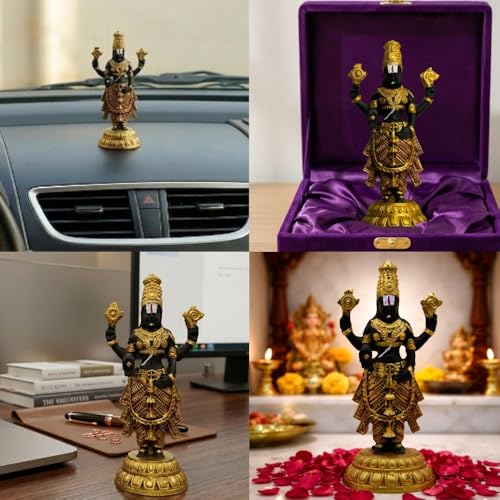 Image of VAMA Balaji Idol 5 Inch | Sacred Lord Balaji Statue for Home Mandir, Office & Gifting | Divine Protection, Wish Fulfillment & Prosperity Blessings