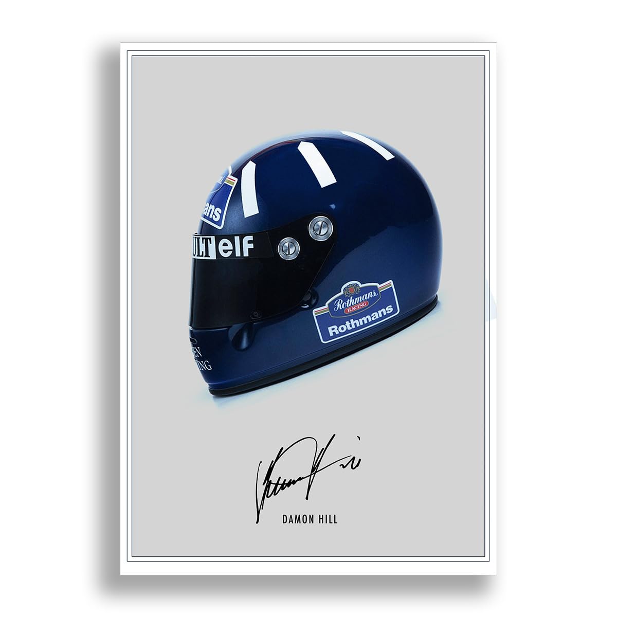 Mounted Gifts Black Damon Hill Cast Signed A4 Poster Photo Print Framed Autograph Gift F1 World Champion Legend (A4 Poster Only)