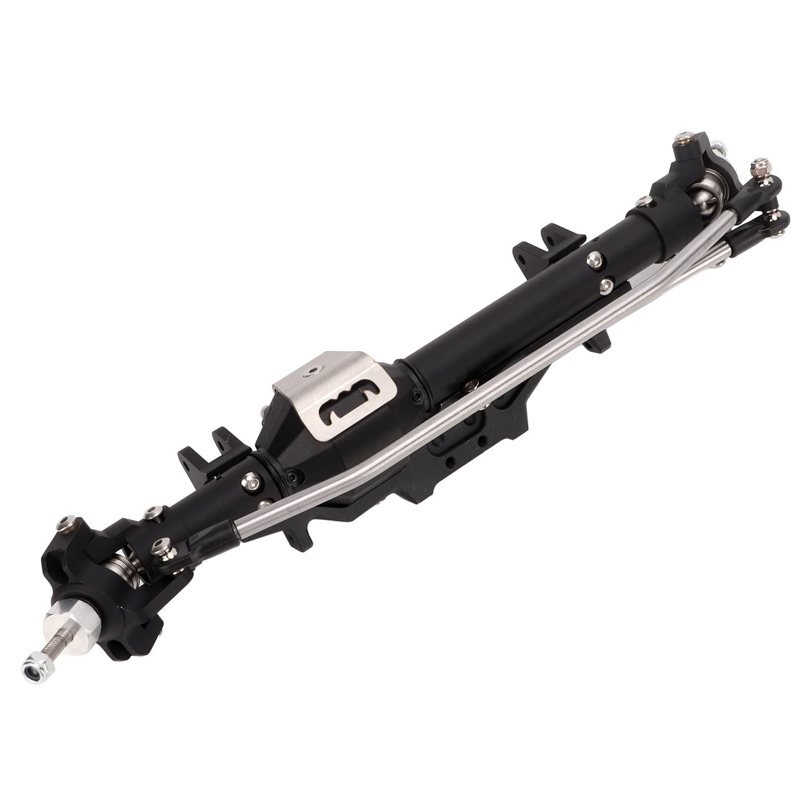 Stop Aluminium w Kształcie Diamentu 1/10 RC Ulepszenie Przedniej Osi dla Axial Wraith 90018 RR10 90048 Obrabiana CNC Stalowa Przekładnia o Dużym Prześwicie (BLACK)